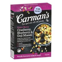 Ngũ Cốc Quả Mọng, Toasted Super Berry, Cranberry, Blueberry & Goji Muesli (500g) - CARMAN'S