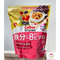 Ngũ cốc trái cây Calbee vị Hồng sắt gói 450 gram siêu ngon - Nhật Bản - kiwikiwi