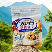 Ngũ cốc trái cây sấy khô Calbee Nhật màu trắng giảm 30% đường 550g - Hàng Nhật nội địa