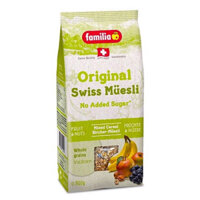 Ngũ cốc trộn trái cây sấy khô không đường organic swiss muesli Familia 500g