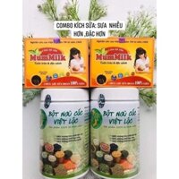 Ngũ cốc việt lộc kết hợp cốm lợi sữa mummilk đông trùng hạ thảo ( 2 hộp ngũ cốc và 2 hộp cốm)
