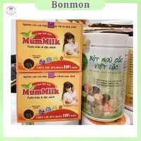 Ngũ cốc việt lộc kết hợp cốm lợi sữa mummilk đông trùng hạ thảo ( 1 hộp ngũ cốc và 2 hộp cốm)