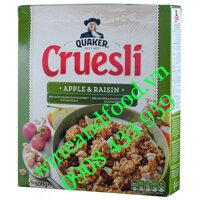 Ngũ cốc Yến Mạch Cruesli Táo Nho Quaker hộp 500g