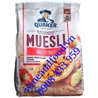Ngũ cốc Yến Mạch trái cây Muesli Quaker túi 450g