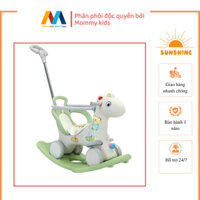 Ngựa bập bênh đa chức cho bé từ 1 đến 3,4 tuổi  vừa bập bênh vừa chòi chân có nhạc, có tay đẩy