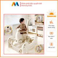 Ngựa bập bênh đa năng kèm xe nhún cao cấp MOMMYKIDS MINH Bộ đồ chơi nhà nhún giáo giục sớm cho bé