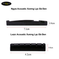 Ngựa Đàn Và Lược Đàn Guitar Acoustic Xương Lạc Đà Camel Bone – Saddle Màu Đen