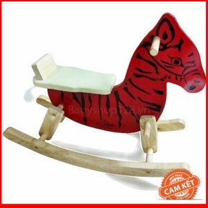 Ngựa gỗ bập bênh IQ Toys HTP004 Trắng