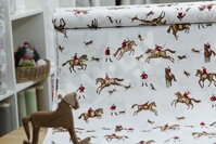 Ngựa Tốt Kị Sỹ Hàng Nhập Khẩu Nhật Bản Thủ Công Vải Cotton Trang Phục Vải Vải Ghép DIY Có Bánh 50*55 Cm