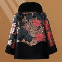 Người Cao Tuổi Trung Niên Áo Khoác Nữ Ba Mẹ Lông Một Mùa Đông Quần Áo Lông Mẹ Giữa Chiều Dài Người Cao Tuổi Chồn Lông Cừu Áo Khoác Cotton / Hạt 251.12