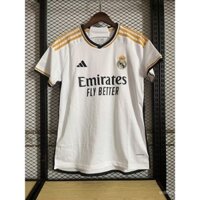 Người hâm mộ 23 / 24 Áo thun bóng đá sân nhà Real Madrid Áo thun ngắn tay