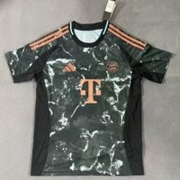 Người hâm mộ Bayern Munich Phát hành áo đấu 24 / 25 Bayern Munich Áo bóng đá sân khách màu đen SIZE S-4XL