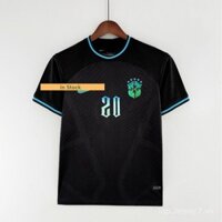 Người hâm mộ Chứng Khoán sẵn sàng phát hành 22/23 Áo Brazil Đen versi S-2XL 、 #10 NEYMAR JR 、 #20 vini Jr.