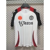 [Người hâm mộ] Đồng phục tập luyện Manchester United 25-26, áo khoác bóng đá trắng, tay ngắn S-4XL L0CC