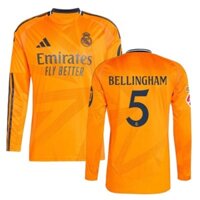 Người hâm mộ phát hành 2024 / 25 Real Madrid Áo bóng đá dài tay và áo thunS-2XL, có thể thêm tên và số của bạn