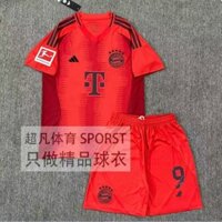 Người hâm mộ phát hành 2024 / 25 Bayern Munich Áo bóng đá và quần short trẻ em sân nhà Size16-28