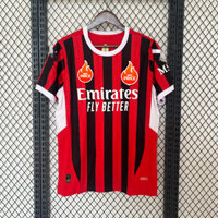 Người hâm mộ Phát hành áo 24 / 25 A.C.Milan Áo bóng đá màu đỏ sân nhà SIZE S-4XL