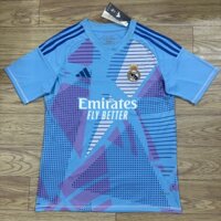 Người hâm mộ Real Madrid Phát hành áo 24 / 25 Real Madrid Thủ môn Áo bóng đá xanh SIZE S-4XL