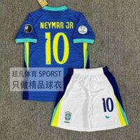 Người hâm mộ trẻ em bộ áo bóng đá sân khách 24 / 25 Brazil Hàng tồn kho KÍCH THƯỚC 16-28