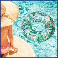 Người Lớn Phao Bể Bơi In Lá Bơm Hơi Ống Bơi Bơm Hơi Vòng Bể Bơi Có Thể Gập Lại Phao Bể Bơi Ống Bơi aiavn