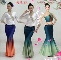 Người Lớn Tsutsuko Khiêu Vũ Trang Con Công Khiêu Vũ Đuôi Cá Váy Thực Hành Khiêu Vũ Trang Phục Biểu Diễn Trang Phục Nữ Nghệ Thuật Thi