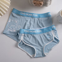 Người mẫu cặp đôi ~ Đồ lót cặp đôi gấu và thỏ hoạt hình dễ thương, một nam một nữ thể thao cặp khán