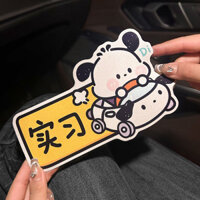 Người Mới Trên Đường Nữ Lái Xe Người Mới Miếng Dán Xe Hơi Từ Thực Tập Xe Miếng Dán Pacha Chó Ngộ nghĩnh Phản Quang Nam Châm Miếng Dán Hoạt Hình