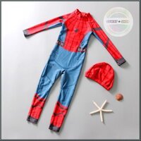 Người Nhện Siêu Nhân Đồ Bơi Trẻ Em Bé Trai Một Mảnh Chống Nắng Đồ Bơi Dài Tay Lặn Lướt Sóng Bộ Đồ Tắm Có Nắp