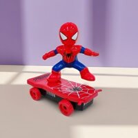 Người Nhện Tự Động Lật Xoay Ván Trượt Acousto-Optic Xe Điện Đồ Chơi Âm Nhạc Đóng Thế Xe Tay Ga