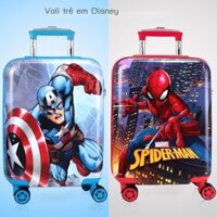Người nhện vali trẻ em có thể ngồi vali đi xe đạp bé trai trẻ em hoạt hình xe đẩy 18 inch bánh xe đ