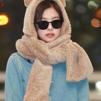 Người Nổi Tiếng Jenny Mũ Mũ Khăn Quàng Cổ Tất Cả Trong Một Cho Nữ Khăn Quàng Cổ Mùa Đông Đa Năng Ph