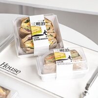 Người nổi tiếng trên Internet hộp bao bì bánh sandwich một nửa toàn bộ bánh hamburger giấy gói nướn
