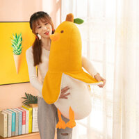 Người nổi tiếng trên mạng chuối vịt gối búp bê vịt chuối sang trọng búp bê đồ chơi cho trẻ em