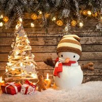 NGƯỜI TUYẾT - 35CM - Thú bông bằng len handmade, Thú len nhồi bông Amigurumi