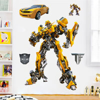 Người vận chuyển Bumblebee dán tường Optimus Prime Robot Car Cartoon Anime Phòng trẻ em Hình dán trang trí [jiao]