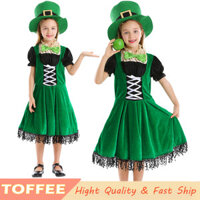 Người Yêu Tinh Ireland St. Ngày Patrick Váy Xanh Cho Trẻ Em Cô Gái Lùn Truyền Thống Ireland Lễ Hội Trang Phục Hóa Trang Đảng Bộ Trang Phục