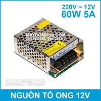 Nguồn chuẩn 12V 5A dùng cho máy bơm áp lực mini