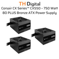 Nguồn Corsair Series CV550 CV650 CX550 CX650 CX750 (80 Plus Bronze/Màu Đen) - Hàng chính hãng