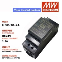 Nguồn điện chuyển mạch MEAN WELL HDR-30-24 HDR-30-12 HDR-30-5 24V 12V 5V Meanwell DC nguồn