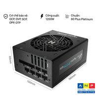 Nguồn FSP Power Supply Model HPT2-1200M /PPA12A1002 1200W ( 80 Plus Platinum/ Màu Đen)