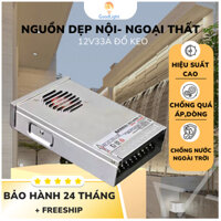 Nguồn led nội ngoại thất 12V33A đổ keo chống nước, dùng cho dây đèn led 12V trang trí ngoại thất