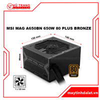 Nguồn Máy Tính 650W MSI MAG A650BN 80 Plus Bronze Chính Hãng