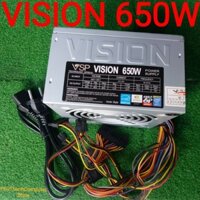 Nguồn máy tính bàn VISION 650W - Hàng chính hãng cũ - tặng cáp nguồn