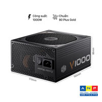 Nguồn Máy Tính Cooler Master VANGUARD 1000W  (80 Plus Gold/Màu Đen)