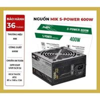 Nguồn máy tính MIK Spower 400W, 500W, 600W (Chính hãng, Bảo hành 3 năm), Nguồn Công Suất Thực