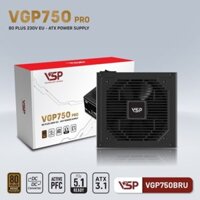 Nguồn máy tính VSP VGP750BRU PRO 750W, 80Plus BRONZE, ATX, PCIe 5.1 Bảo Hành 36 Tháng