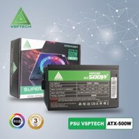 NGUỒN MÁY TÍNH VSPTECH CÔNG SUẤT ATX-500W LED RGB - CÓ NGUỒN PHỤ