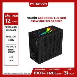 Nguồn - Power Supply Aerocool Lux RGB 650W