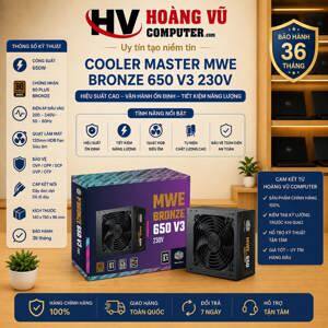 Nguồn - Power Supply Cooler Master MWE 650 Bronze