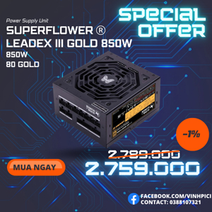 Nguồn - Power Supply SuperFlower Leadex III Gold 850W